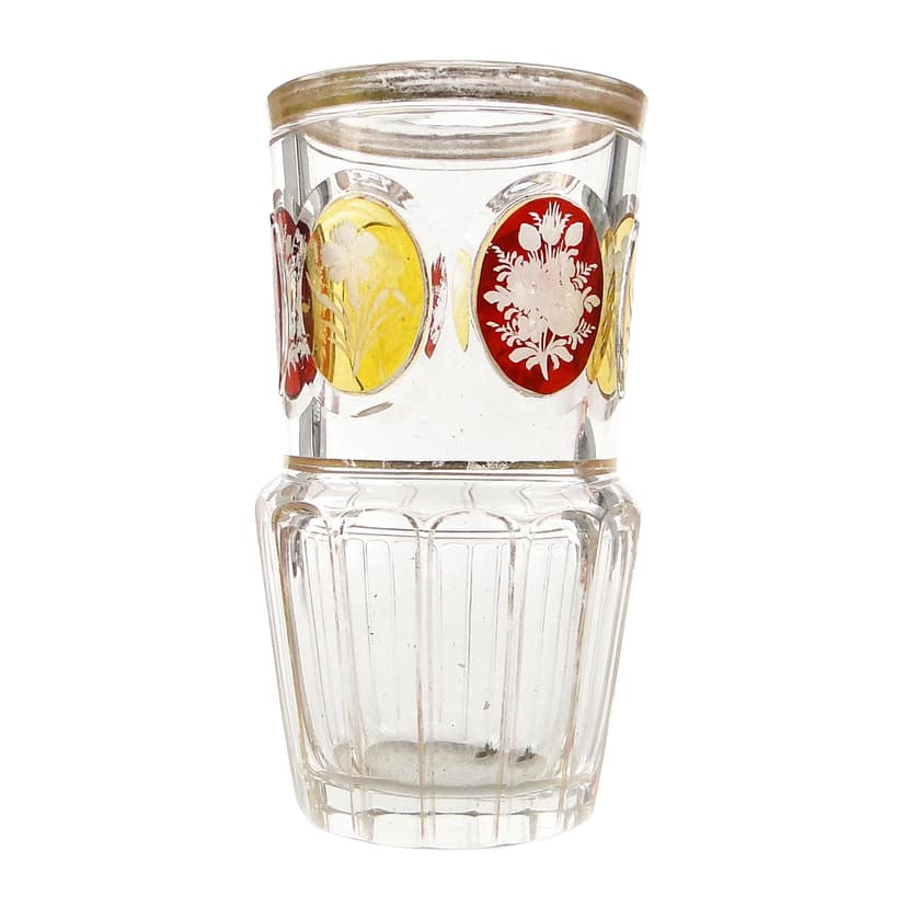 Szklenica, Biedermeier, kryształ, Bohemia, Czechy, XIX w.
