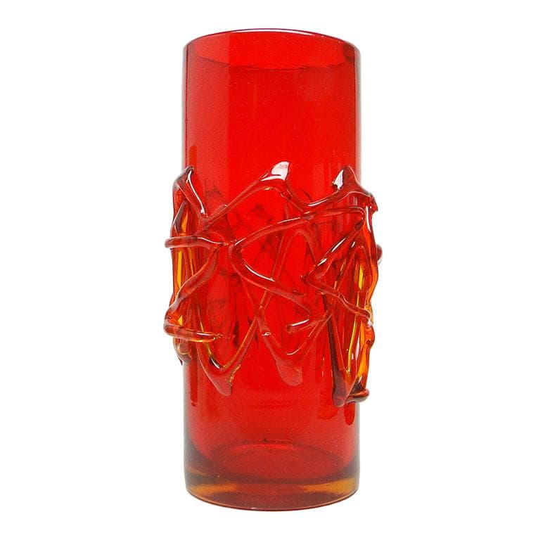 Wazon, modernizm, szkło, proj. J. Słuczan-Orkusz, Polska, lata 70.