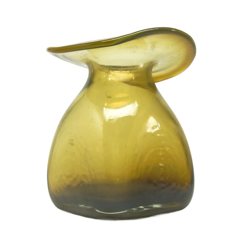 Wazon kapelusz, mid-century modern, szkło, Polska, lata 70.