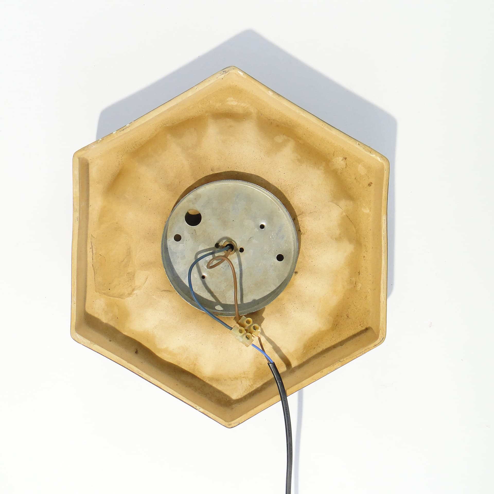 Kinkiet kaflowy brązowy ceramika glazurowana Mid-Century Modern l.50 - 123975