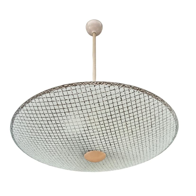 Chandelier Brusel, turquoise glass, VEB Narva Leuchtenbau Arnsdorf, Germany, 1970s.