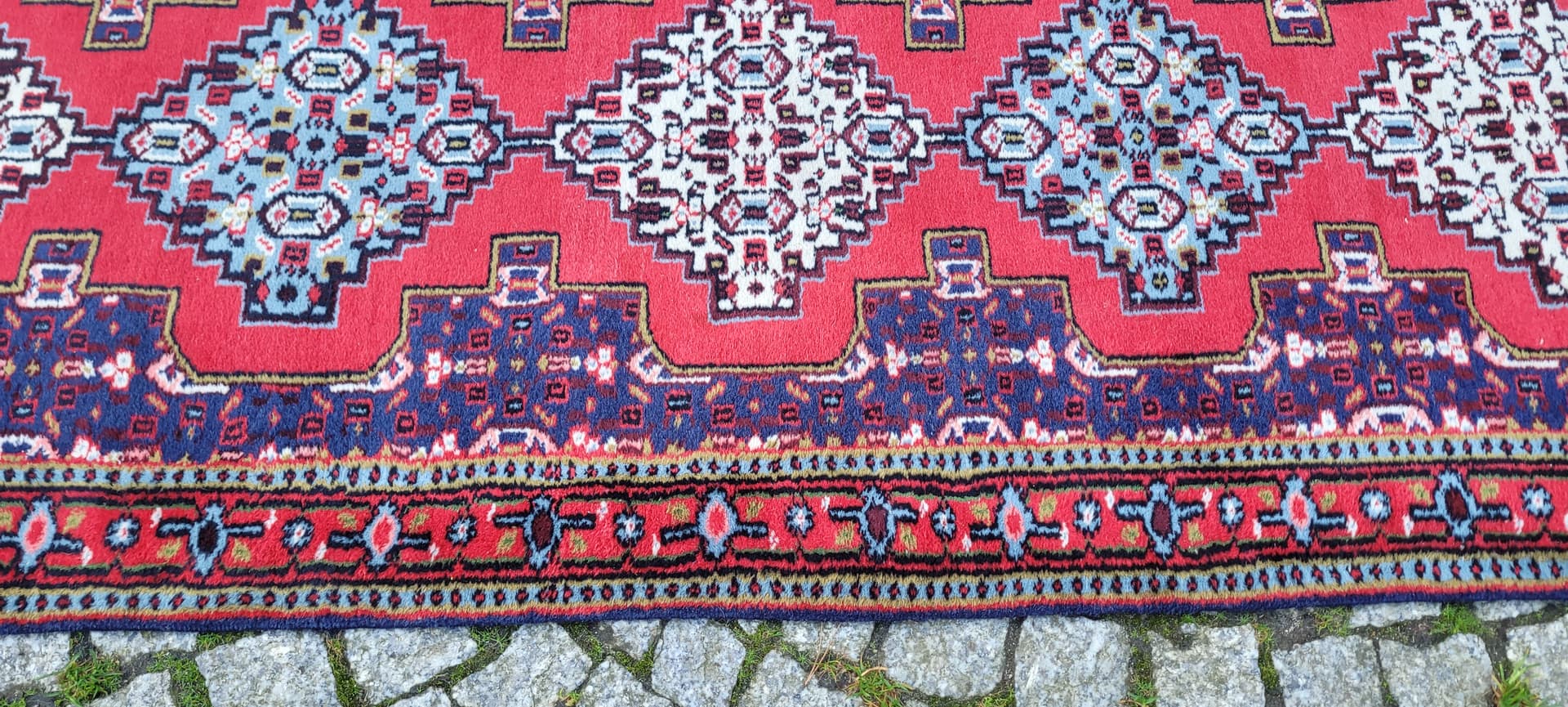 Dywan Kazak 255x73cm, multikolor, wełna, Indie, początek XX w. - 130063