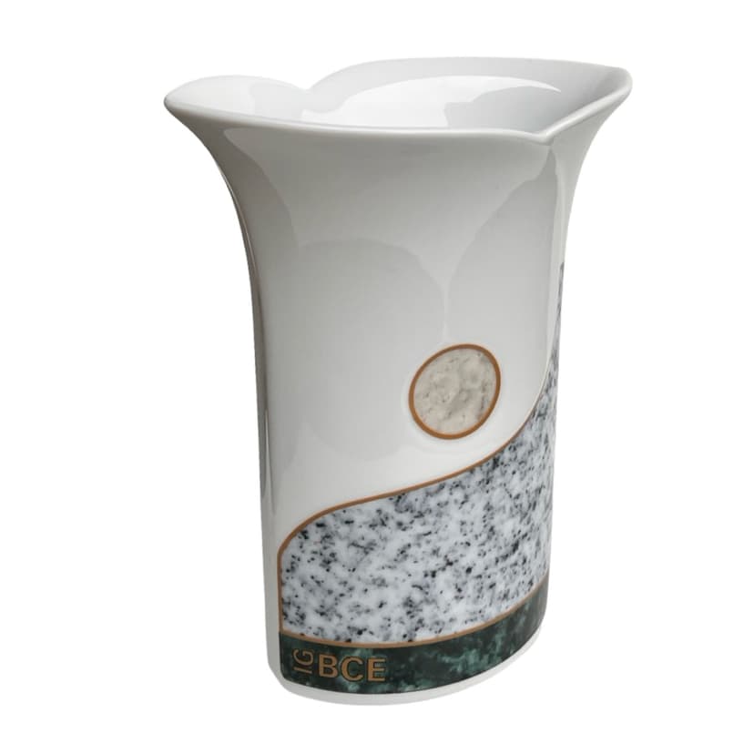 Wazon Hutschenreuther IG BCE, Niemcy, lata 90., porcelana dekoracyjna, model 69