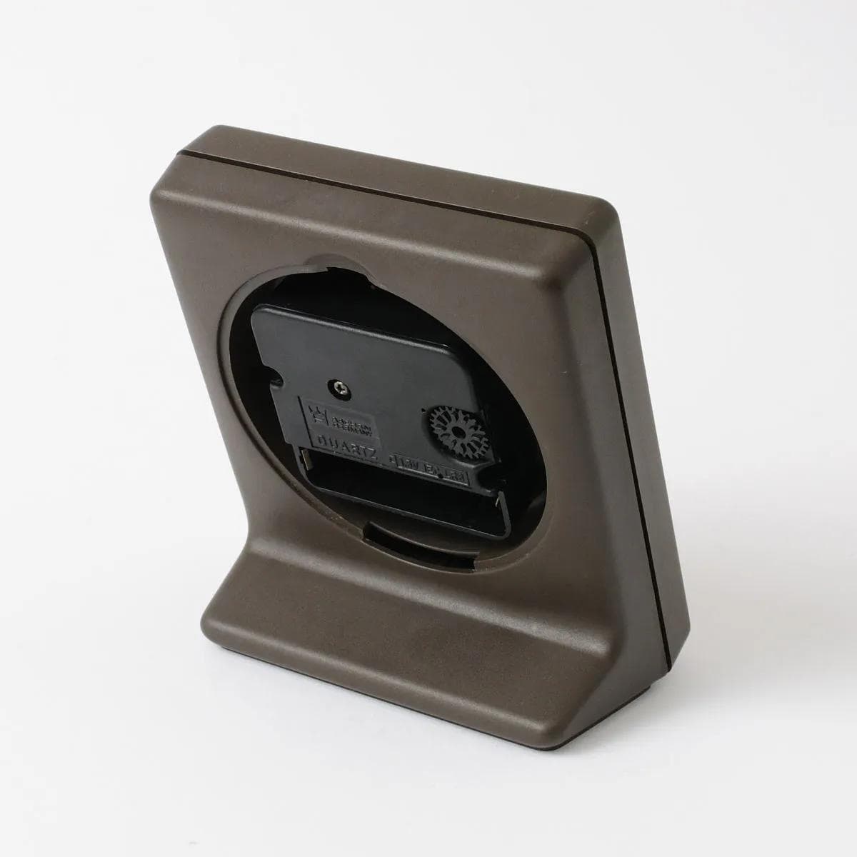 Desk Clock Aachen, dark brown plastic, Germany, 1980s. - 160488