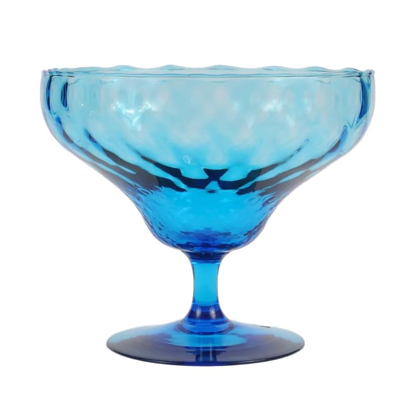 Footed bowl, blue glass, Italy, 1960s.