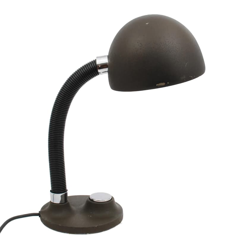 Desk lamp, olive, by E. Hillebrand, Germany, 1970s.