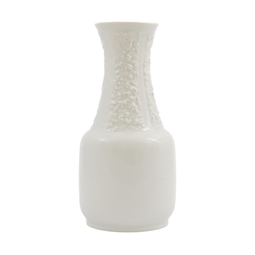 Vase Creidlitz Bavaria, ivory white porcelain, Germany, 1960s.