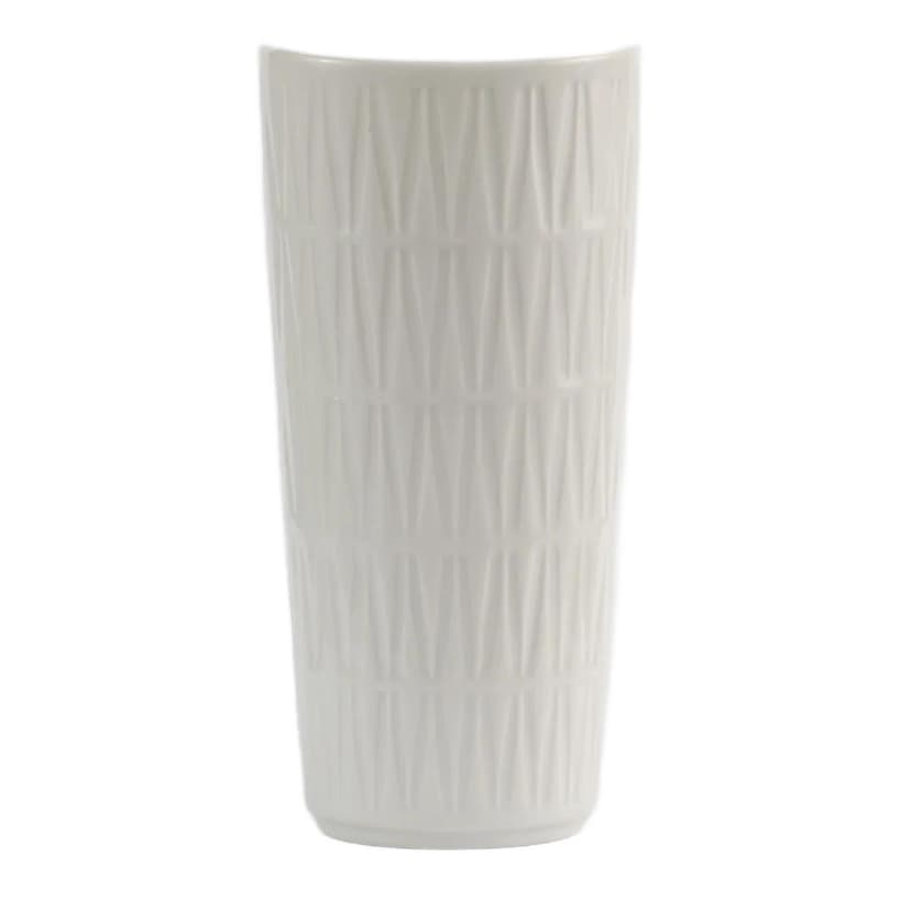 Vase, ivory white porcelain, Edelstein, Germany, 1960s.