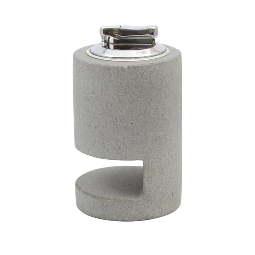 Desk lighter, grey sandstone, Fratelli Mannelli, Italy, 1970s.