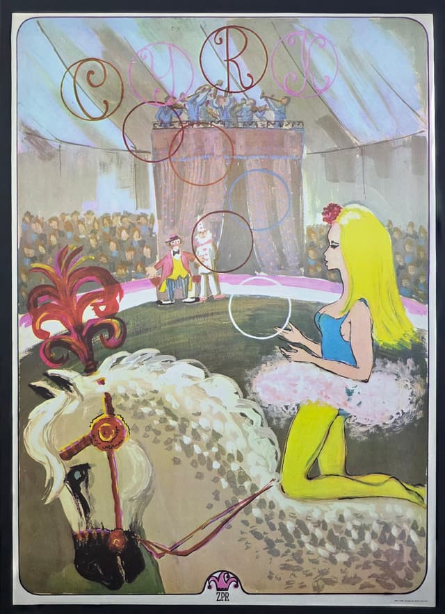 CYRK ARENA | Oryginalny plakat cyrkowy | Miedza-Tomaszewski | 1973 - WYMIARY