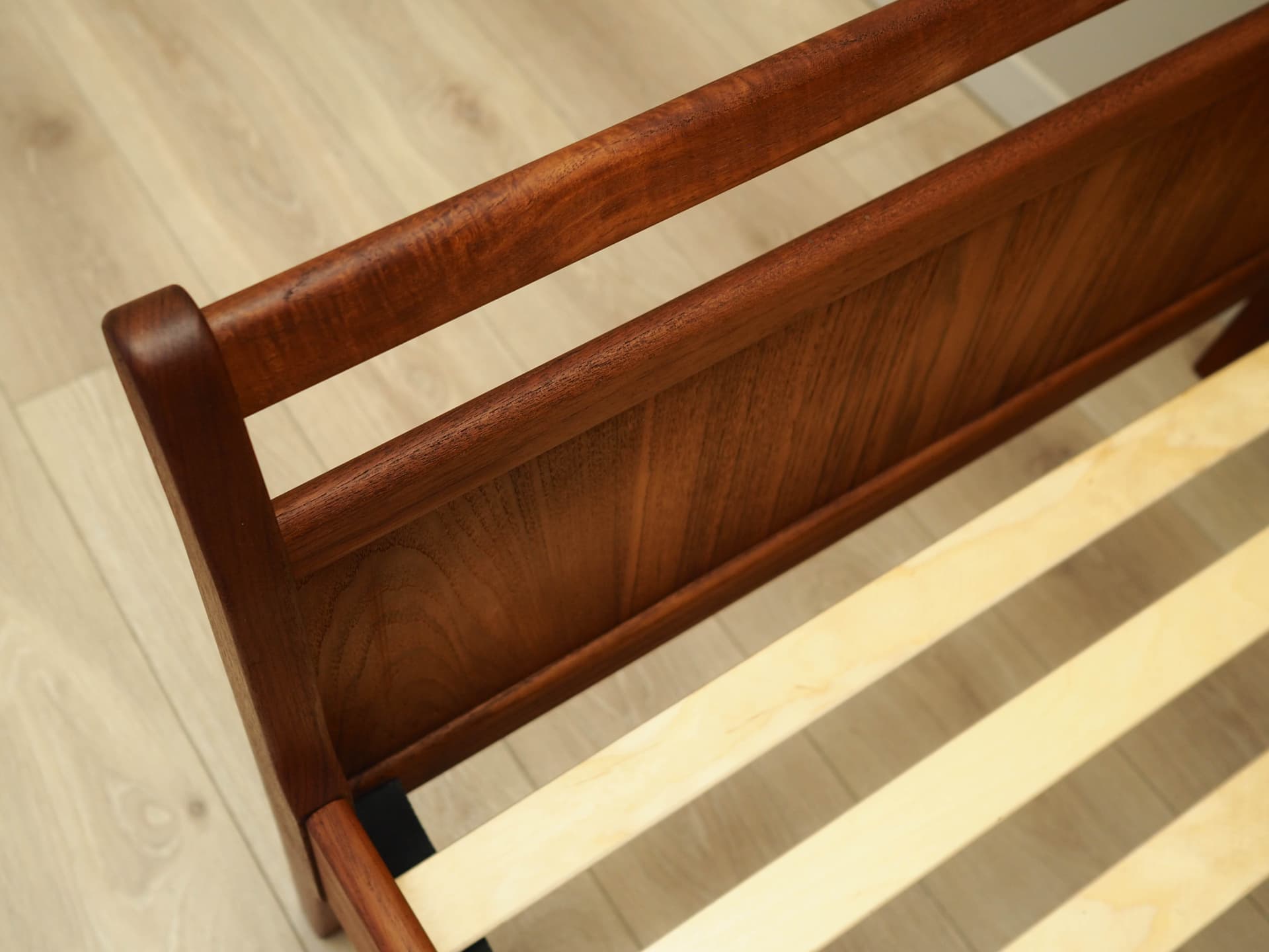 Łóżko, brązowy, teak, Dania, lata 70. - 171839