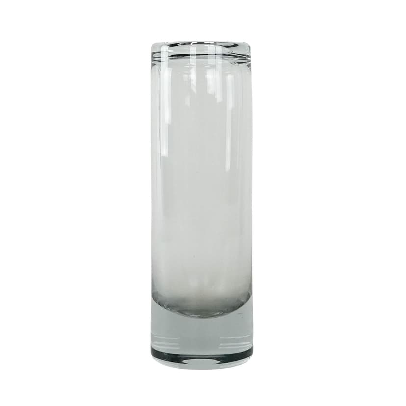 Wazon cylindryczny, transparentny, szkło, Holmegaard, Dania, lata 70.