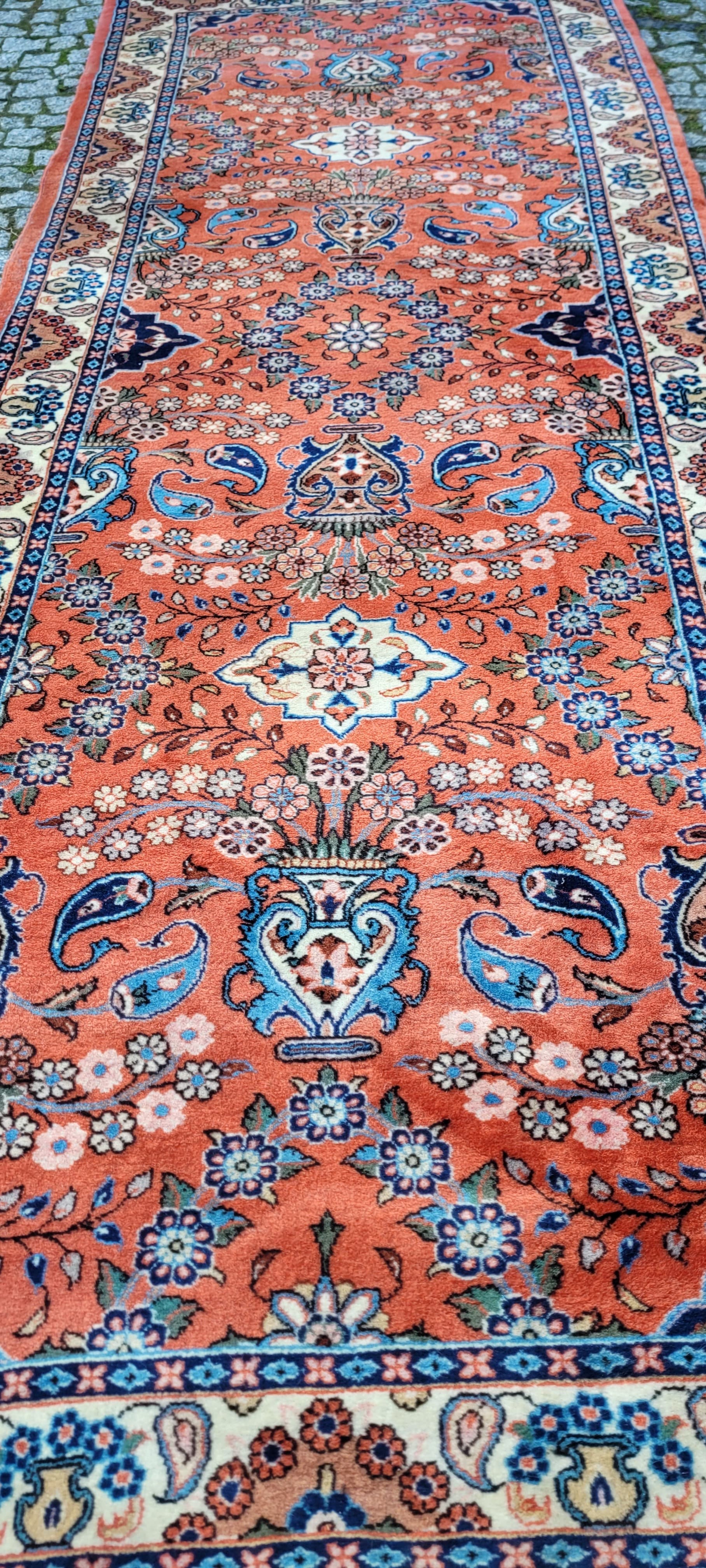 Chodnik Sarough 108x295 cm, czerwony, wełna, Iran, początek XX w. - 180463