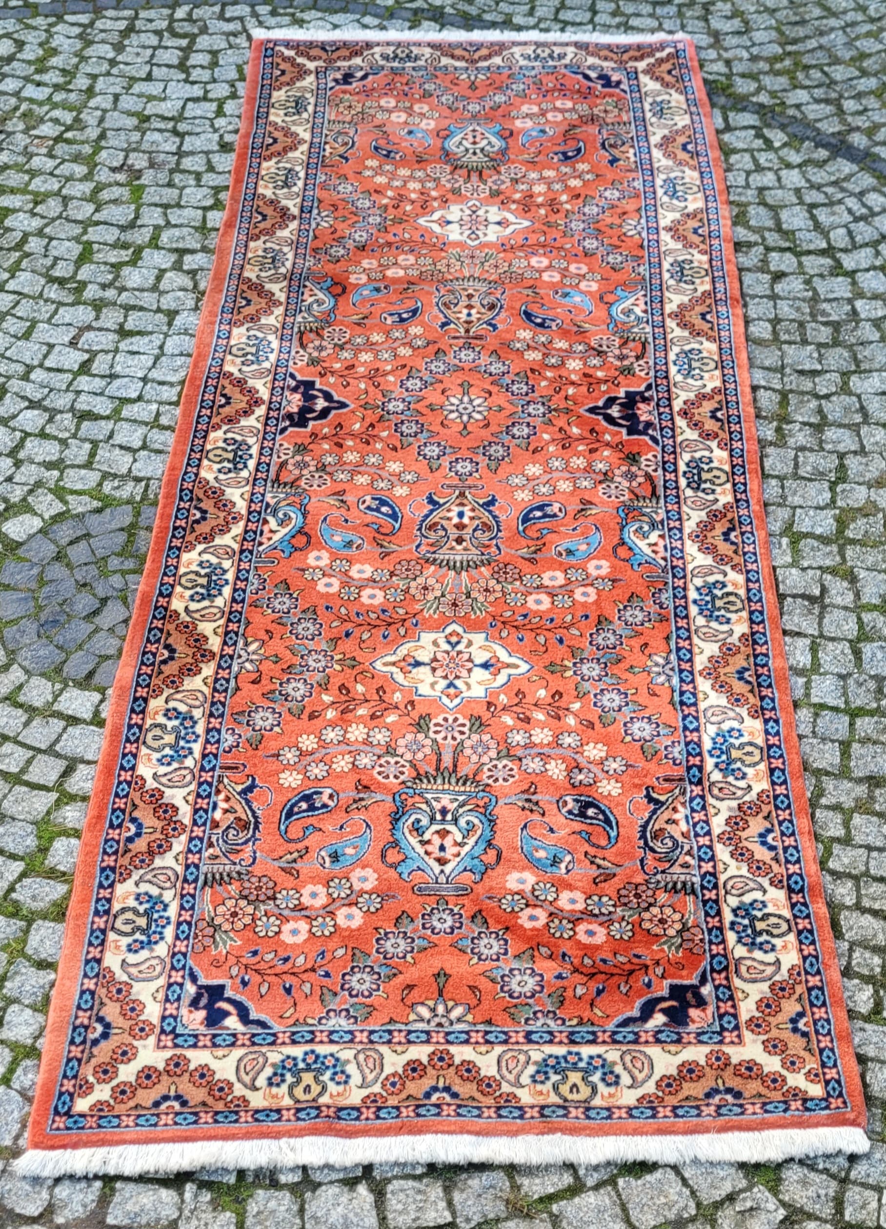 Chodnik Sarough 108x295 cm, czerwony, wełna, Iran, początek XX w. - 180459