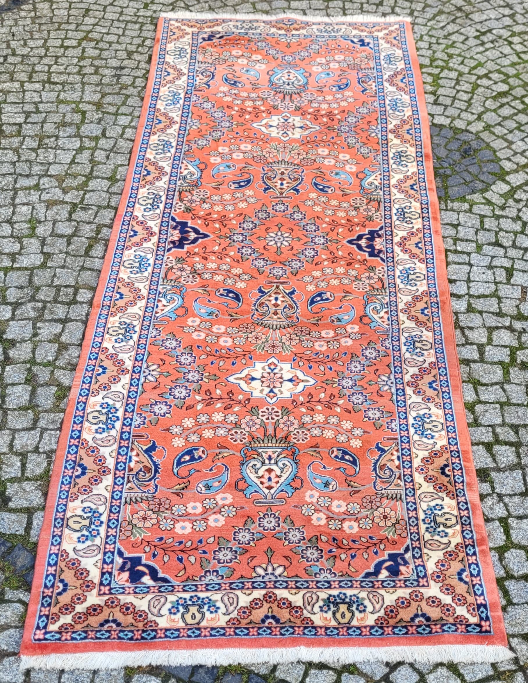 Chodnik Sarough 108x295 cm, czerwony, wełna, Iran, początek XX w. - 180457