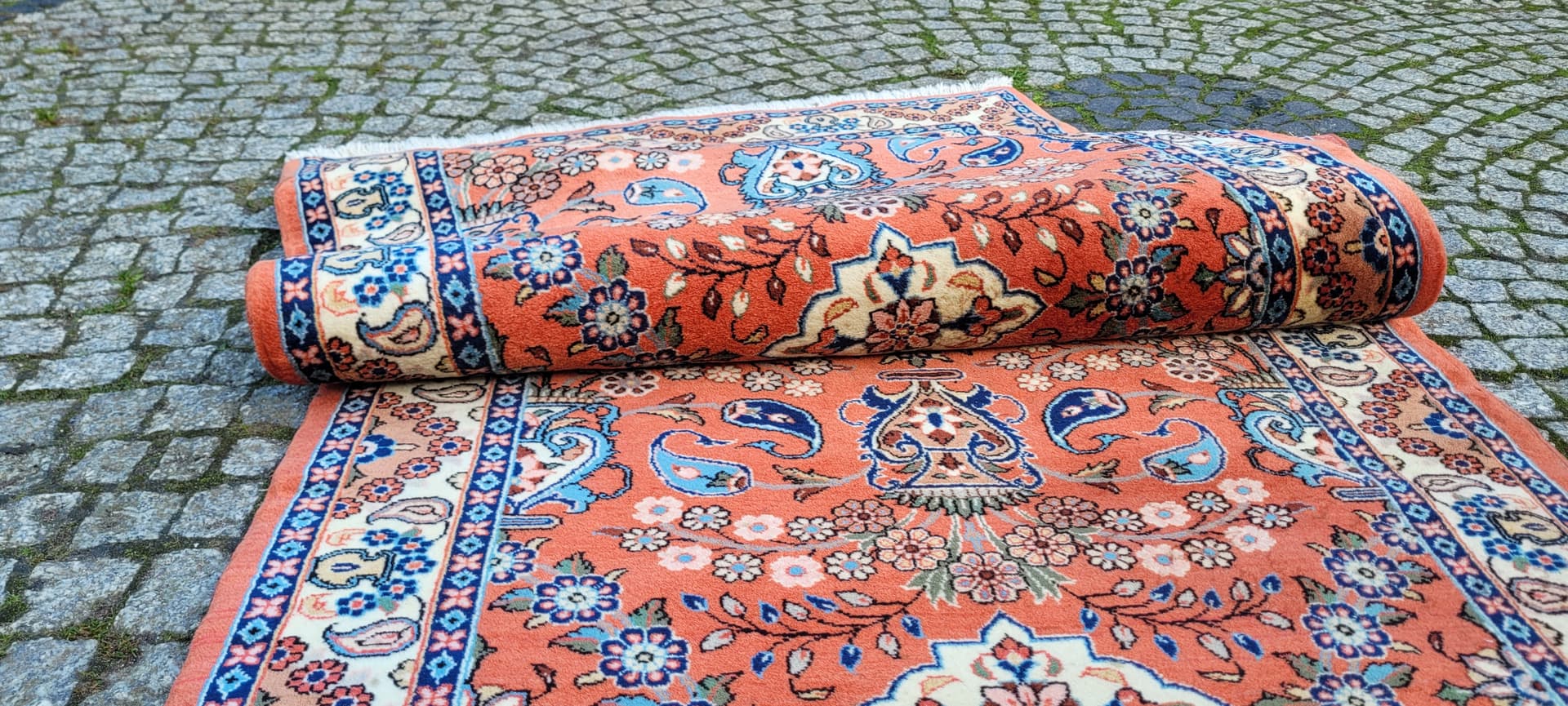 Chodnik Sarough 108x295 cm, czerwony, wełna, Iran, początek XX w. - 180470