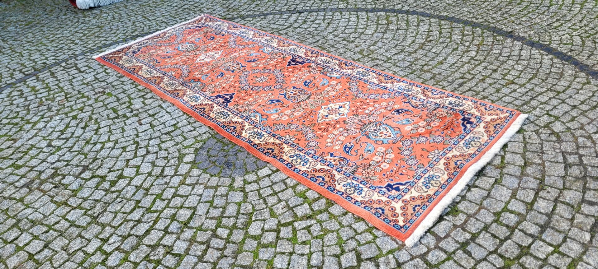 Chodnik Sarough 108x295 cm, czerwony, wełna, Iran, początek XX w. - 180460