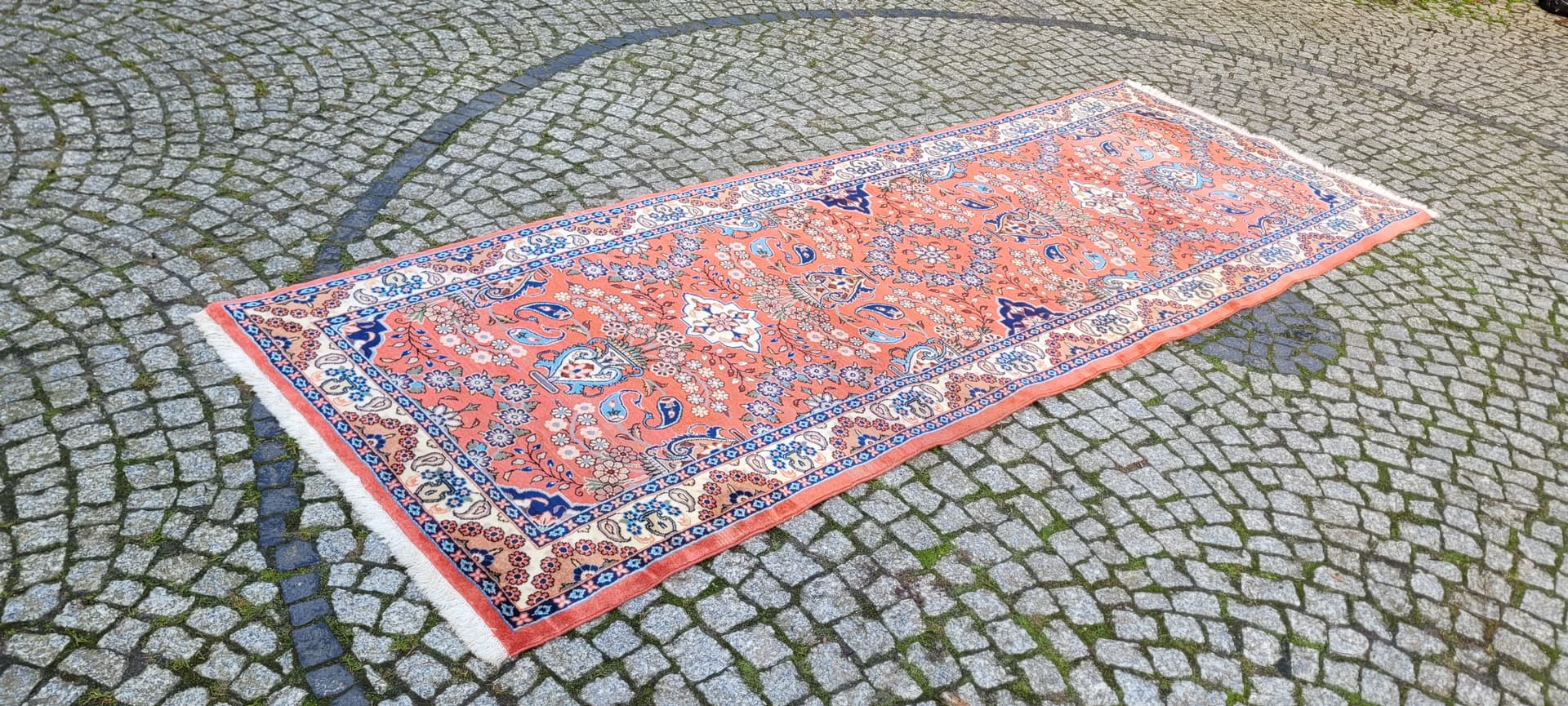 Chodnik Sarough 108x295 cm, czerwony, wełna, Iran, początek XX w. - 180458