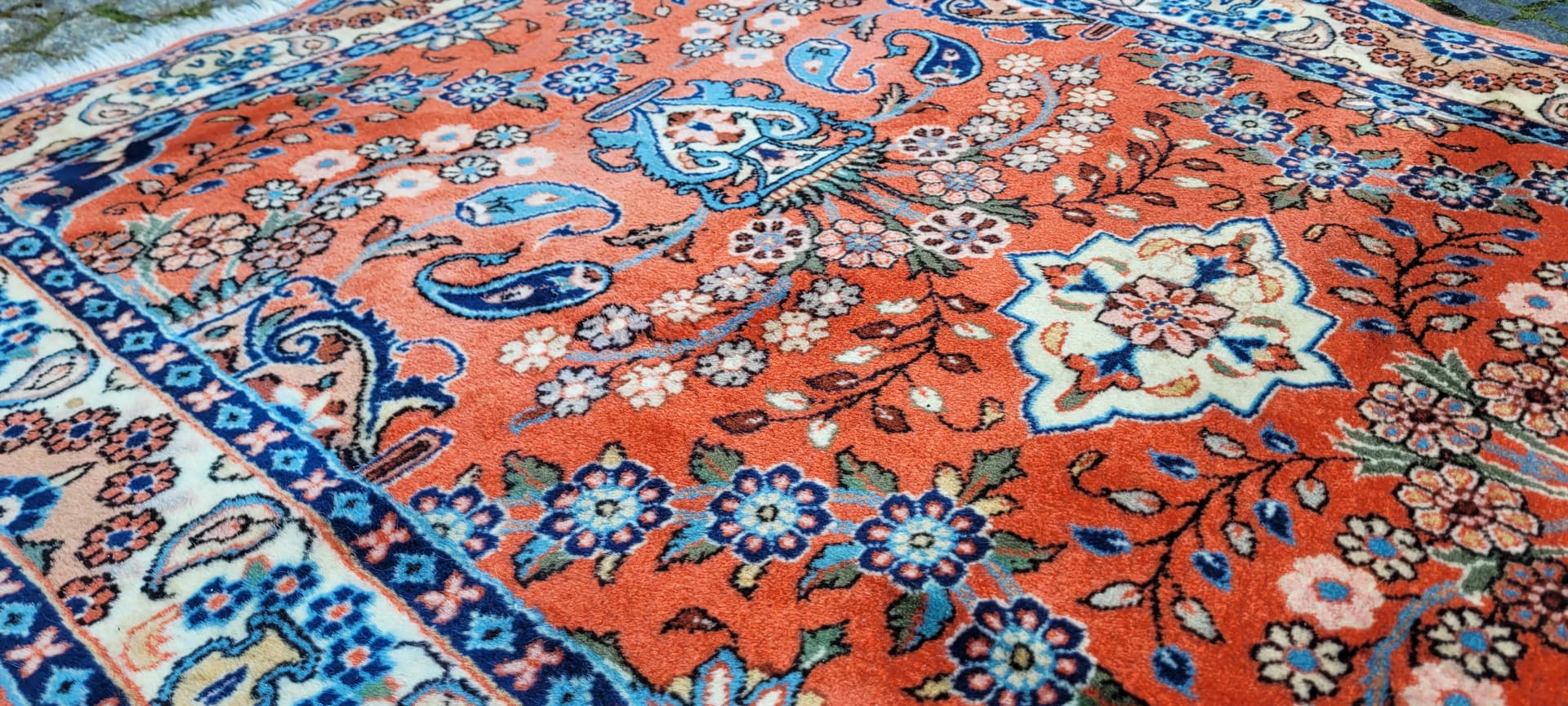 Chodnik Sarough 108x295 cm, czerwony, wełna, Iran, początek XX w. - 180468