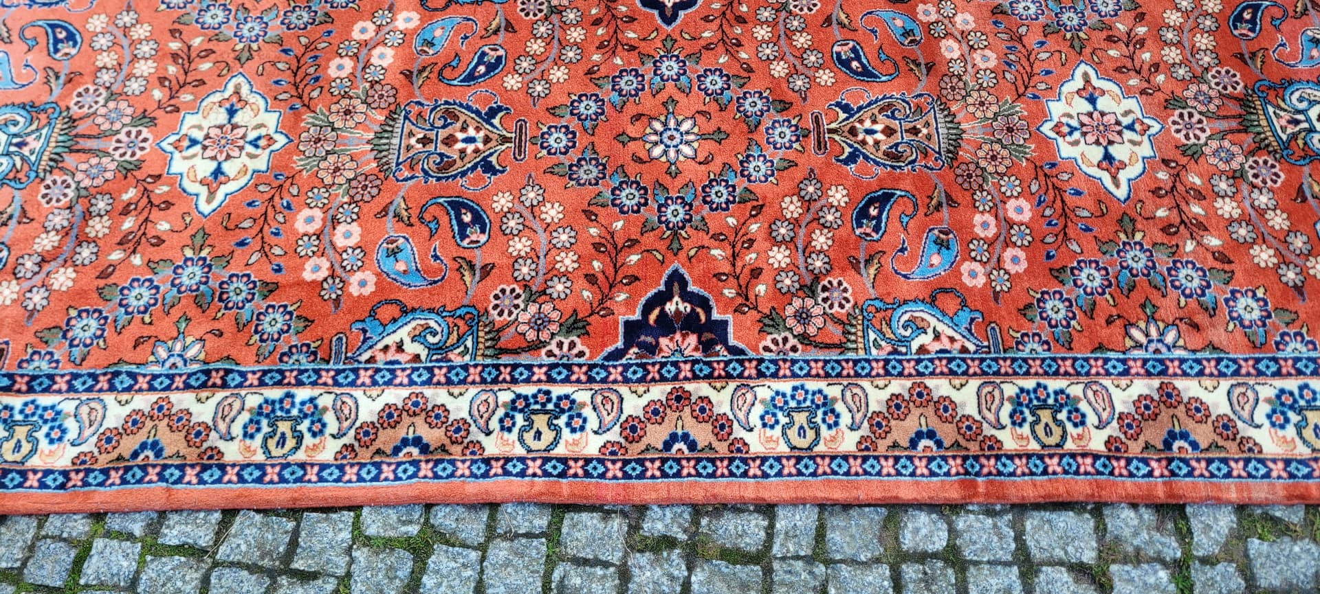 Chodnik Sarough 108x295 cm, czerwony, wełna, Iran, początek XX w. - 180469