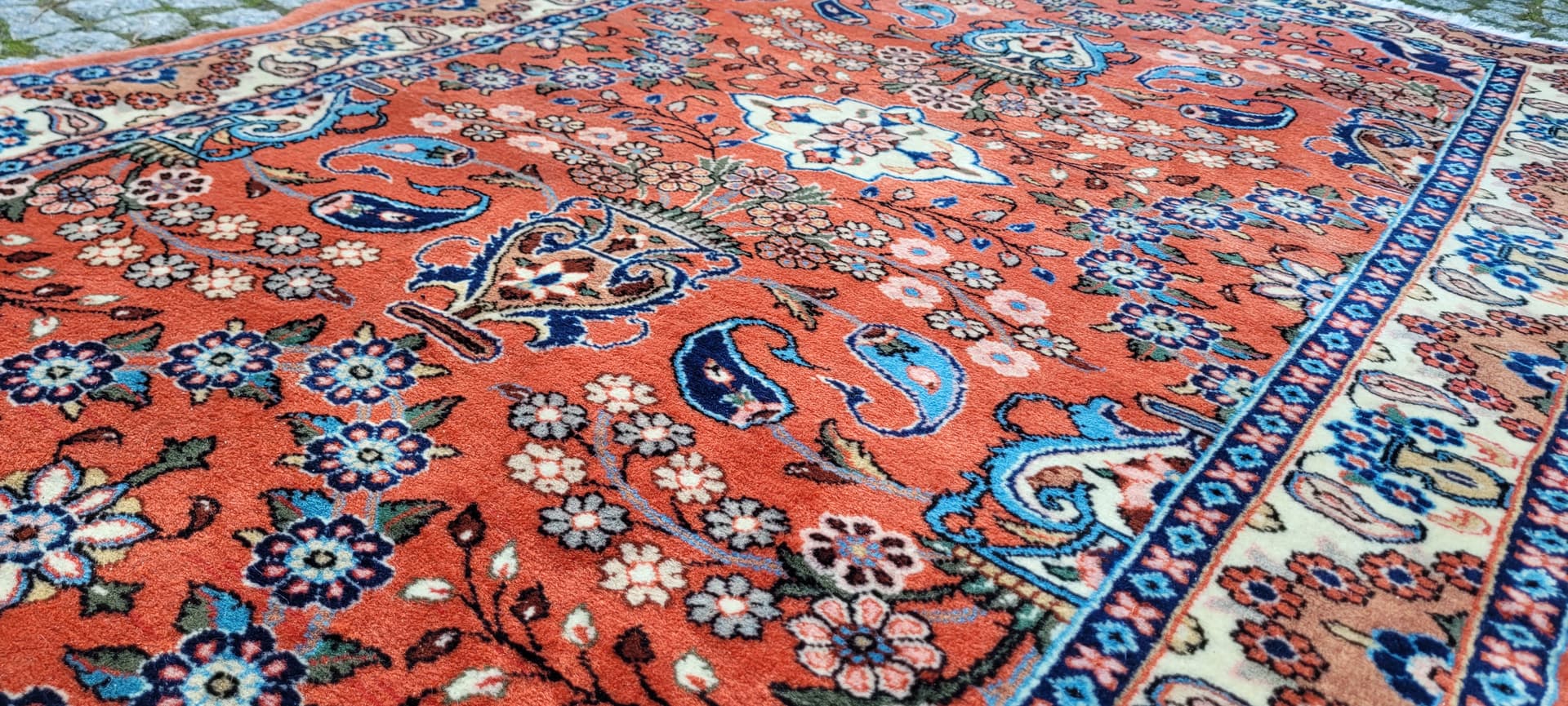 Chodnik Sarough 108x295 cm, czerwony, wełna, Iran, początek XX w. - 180467