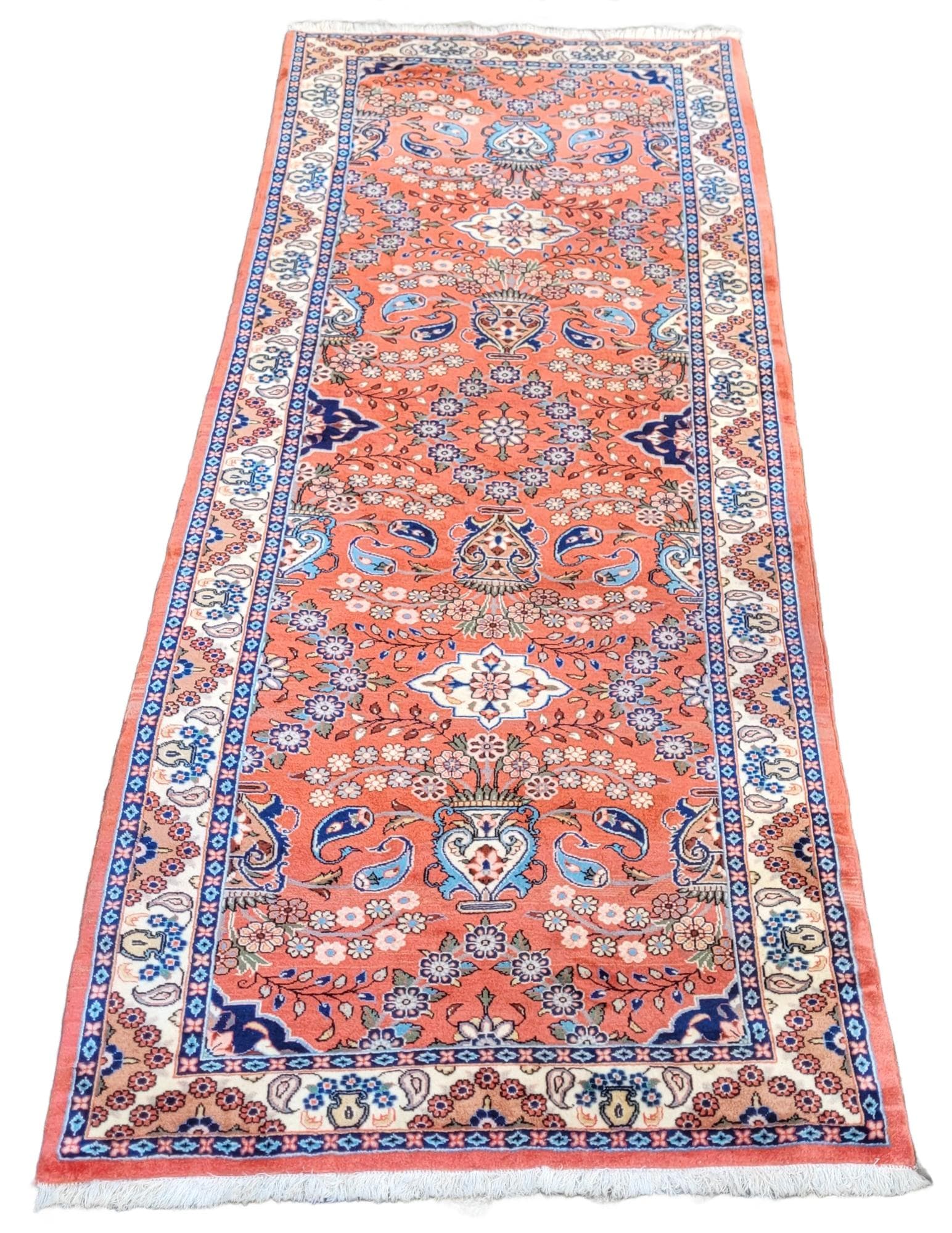 Chodnik Sarough 108x295 cm, czerwony, wełna, Iran, początek XX w.