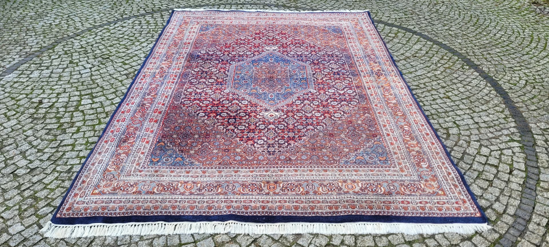 Dywan Bidjar 220x330cm, czerwony, wełna, Indie, pocz. XX w. - 180524