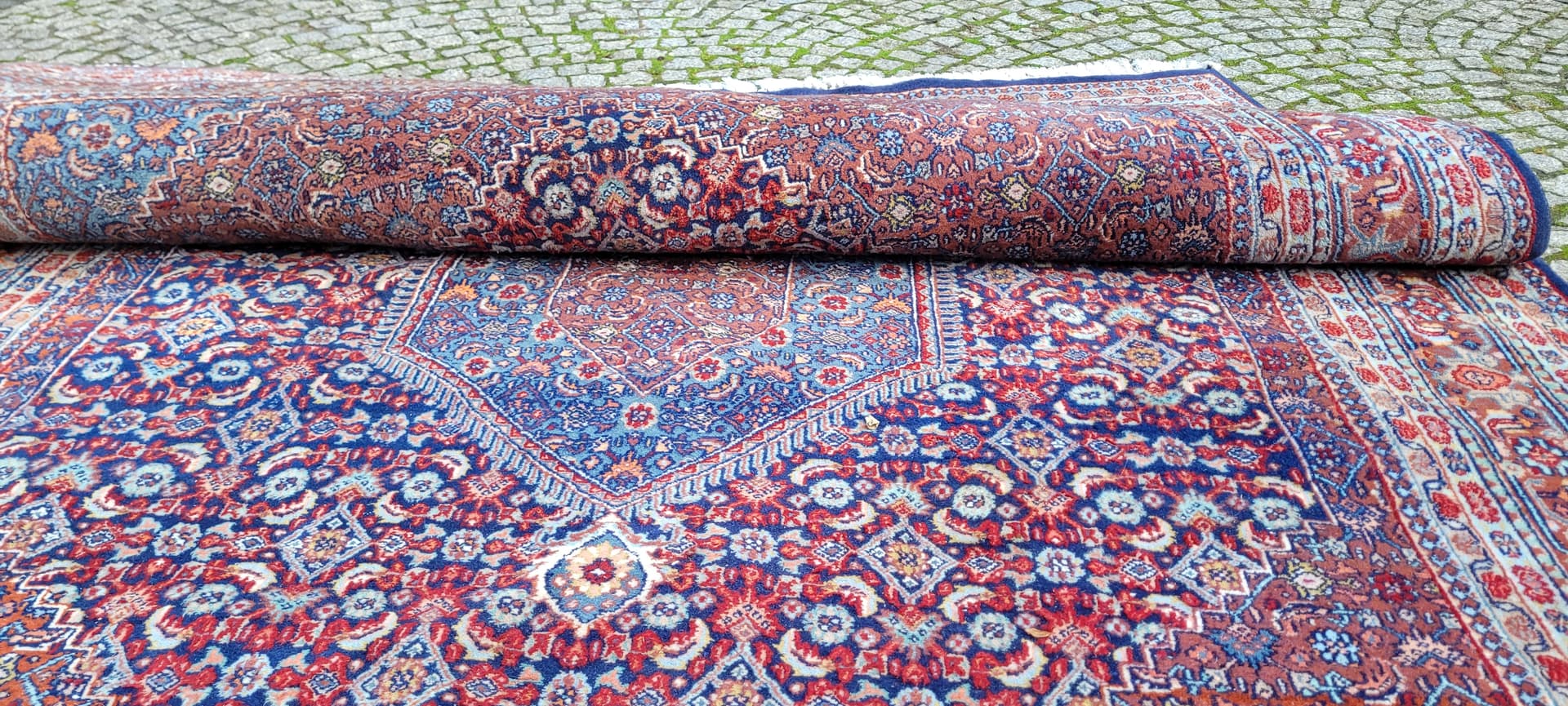 Dywan Bidjar 220x330cm, czerwony, wełna, Indie, pocz. XX w. - 180529