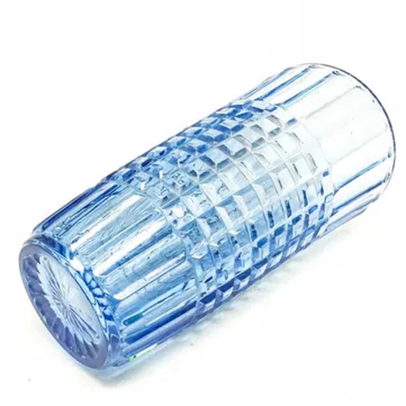 Wazon Mid-century modern, szkło turkusowe, HSG Ząbkowice, Polska, lata 70.