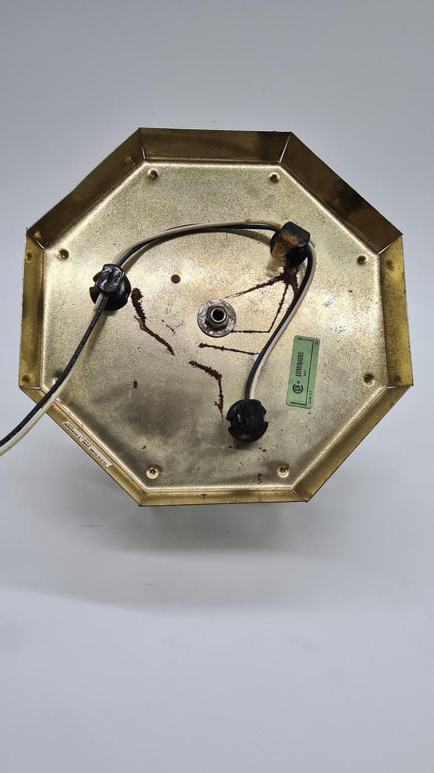 Lampa sufitowa, plafon LUMINAIRE w stylu Hollywood Regency z fazowanego szkła, lata 90 - 182011