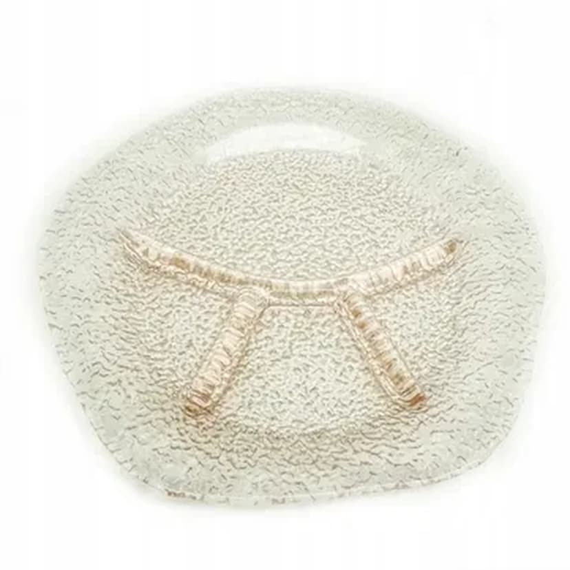 Serving platter, mid-century modern, pressed rosaline glass, by J. S. Drost, Ząbkowice, Poland, 1970s.