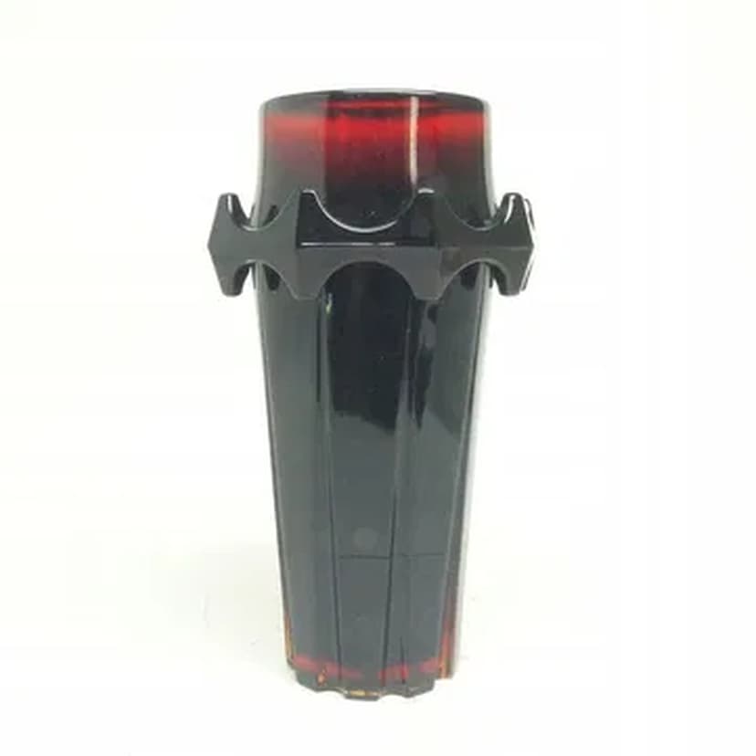 Diatret vase Mid-century modern, maroon soda glass, by J. S. Drosd, Ząbkowice, Poland, 1970s.