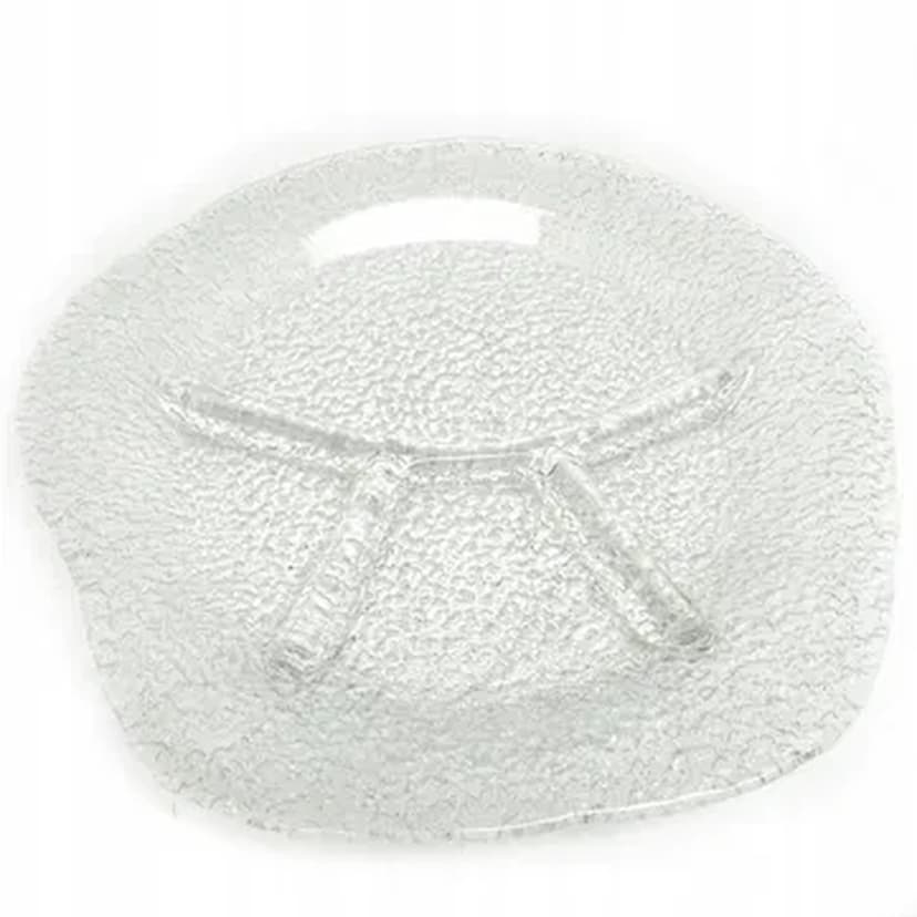 Appetizer platter, mid-century modern, sodalime glass, by J. S. Drost, Ząbkowice, Poland, 1970s.