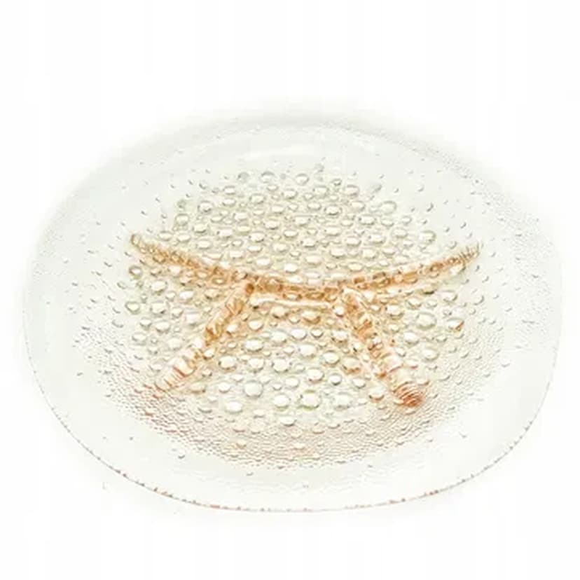 Appetizer platter Polish Modernism, rosaline glass, Ząbkowice, Poland, 1970s.