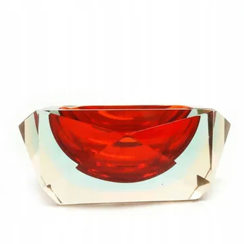 Murano organizer, mid-century modern, sommerso glass, Italy, 1950s.