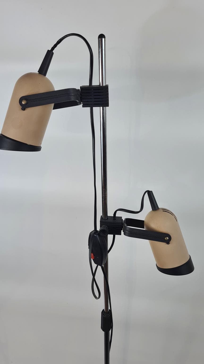 Lampa podłogowa vintage | 2 regulowane reflektory | chrom | lata 70/80 - 185740