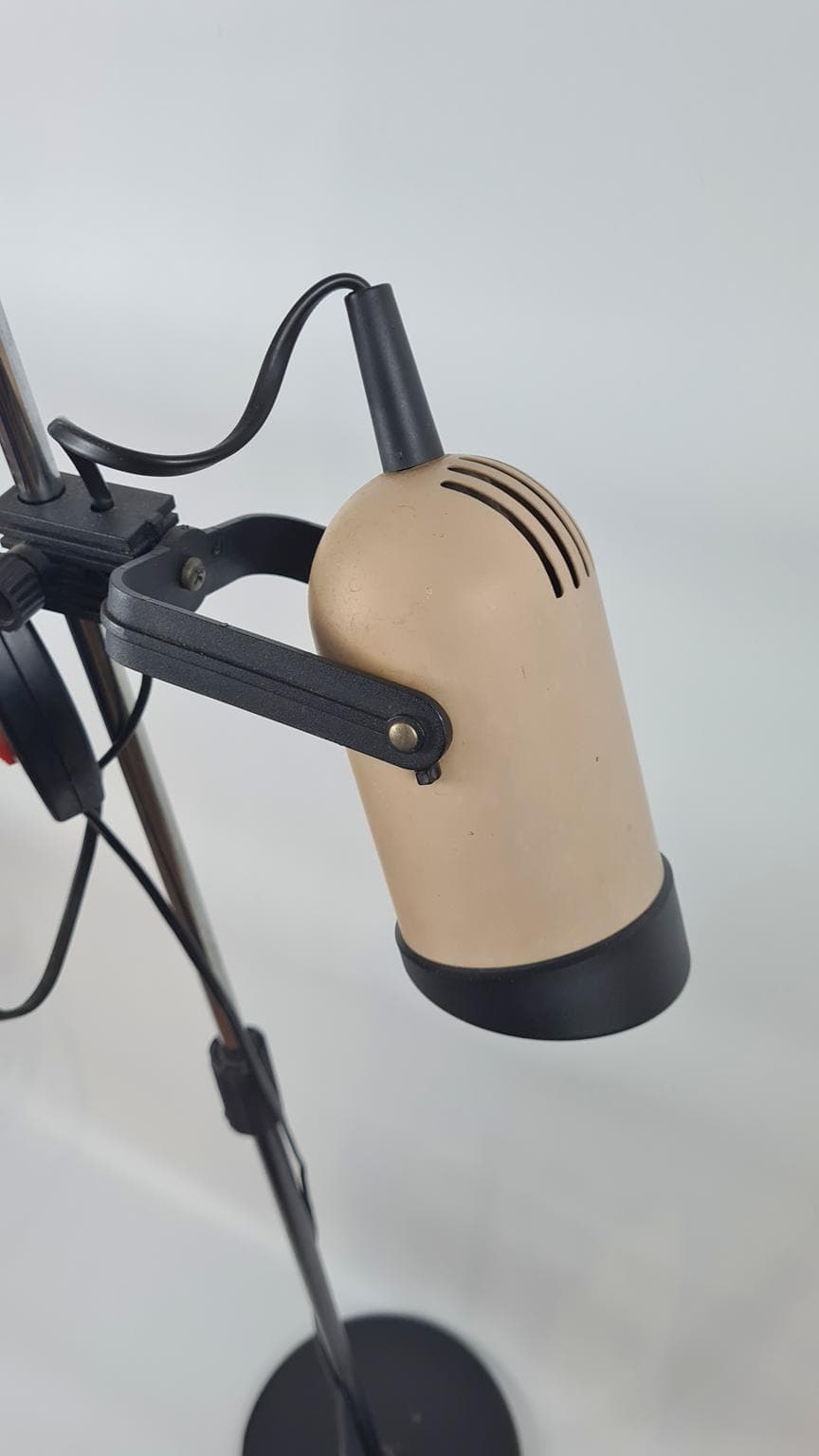 Lampa podłogowa vintage | 2 regulowane reflektory | chrom | lata 70/80 - 185732