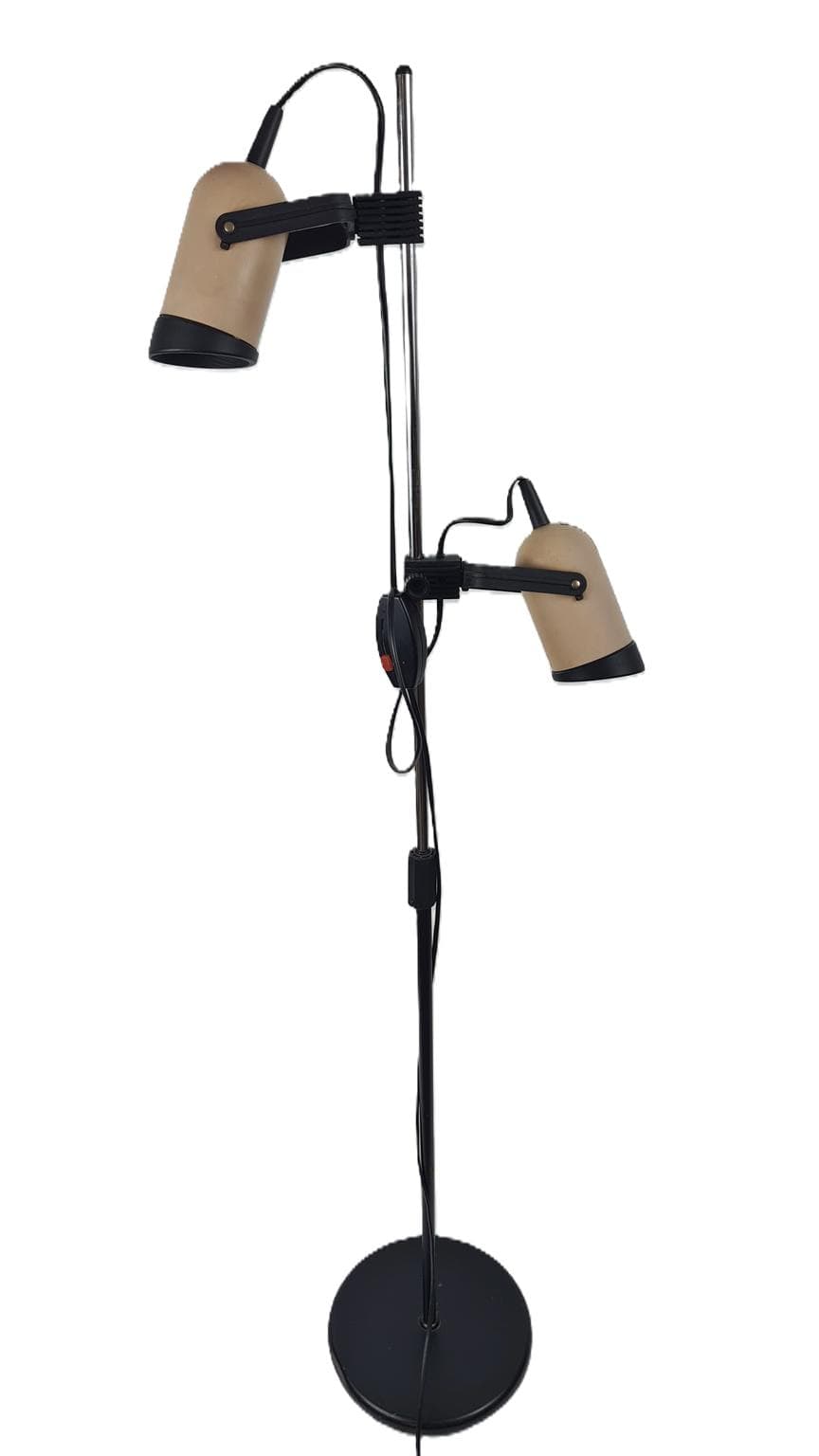 Lampa podłogowa vintage | 2 regulowane reflektory | chrom | lata 70/80