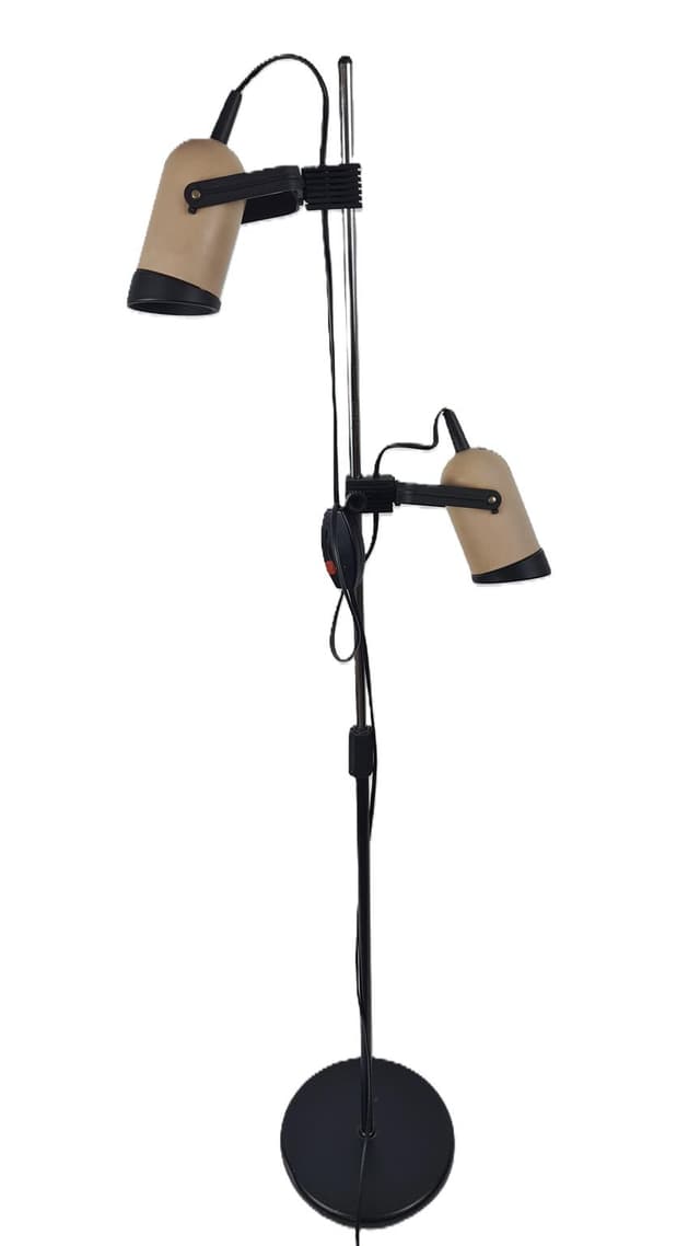 Lampa podłogowa vintage | 2 regulowane reflektory | chrom | lata 70/80 - WYMIARY