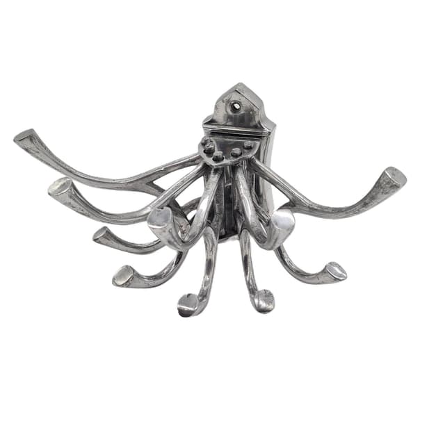 Vintage wieszak ścienny z aluminium | regulowane ramiona | styl industrial / mid-century - WYMIARY