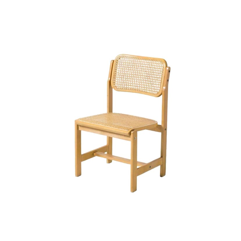 Dining Chair, natural rattan, light brown beech, by Z. Bączyk, Poland, 1970s.