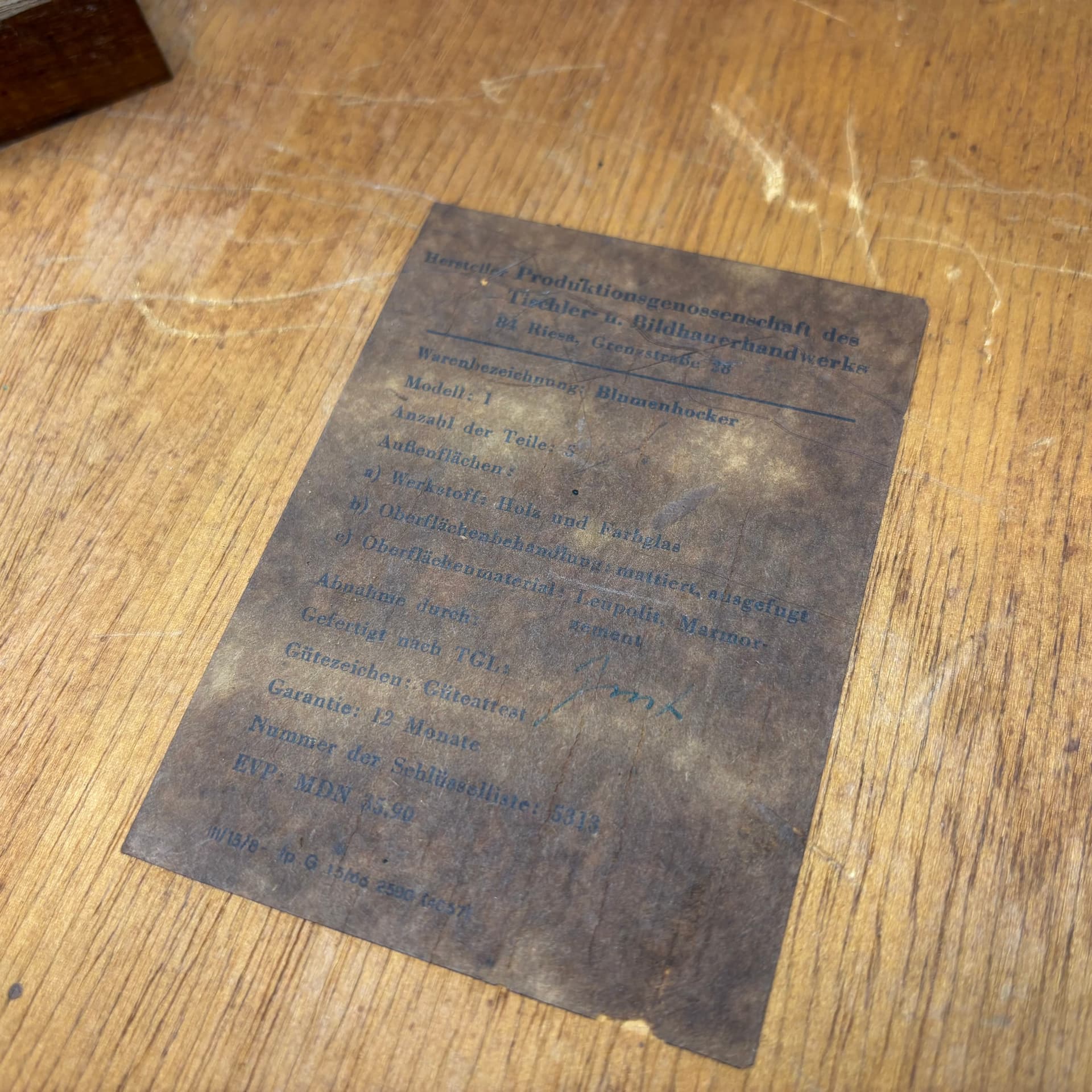 Stolik pomocniczy, szary, ceramika aluminium drewno, Niemcy, lata 70. - 191671