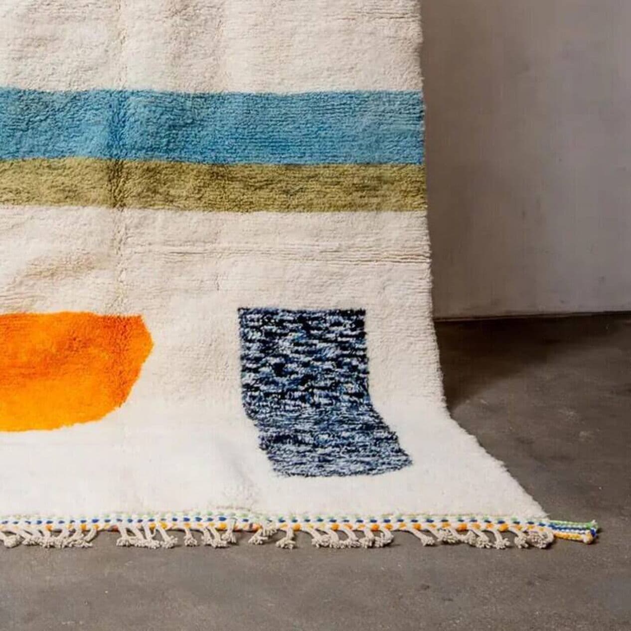 Handwoven rug 200x300 cm, wool, multicolour, Morocco - 199846