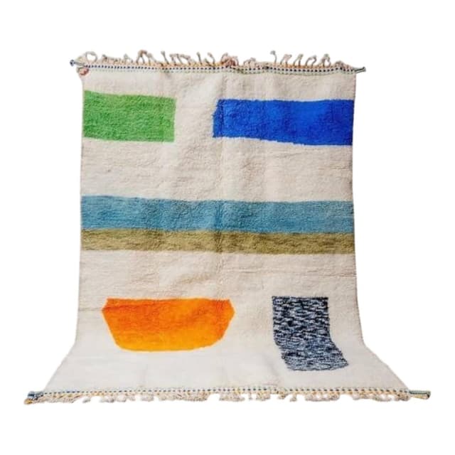 Handwoven rug 200x300 cm, wool, multicolour, Morocco - DIMENSION