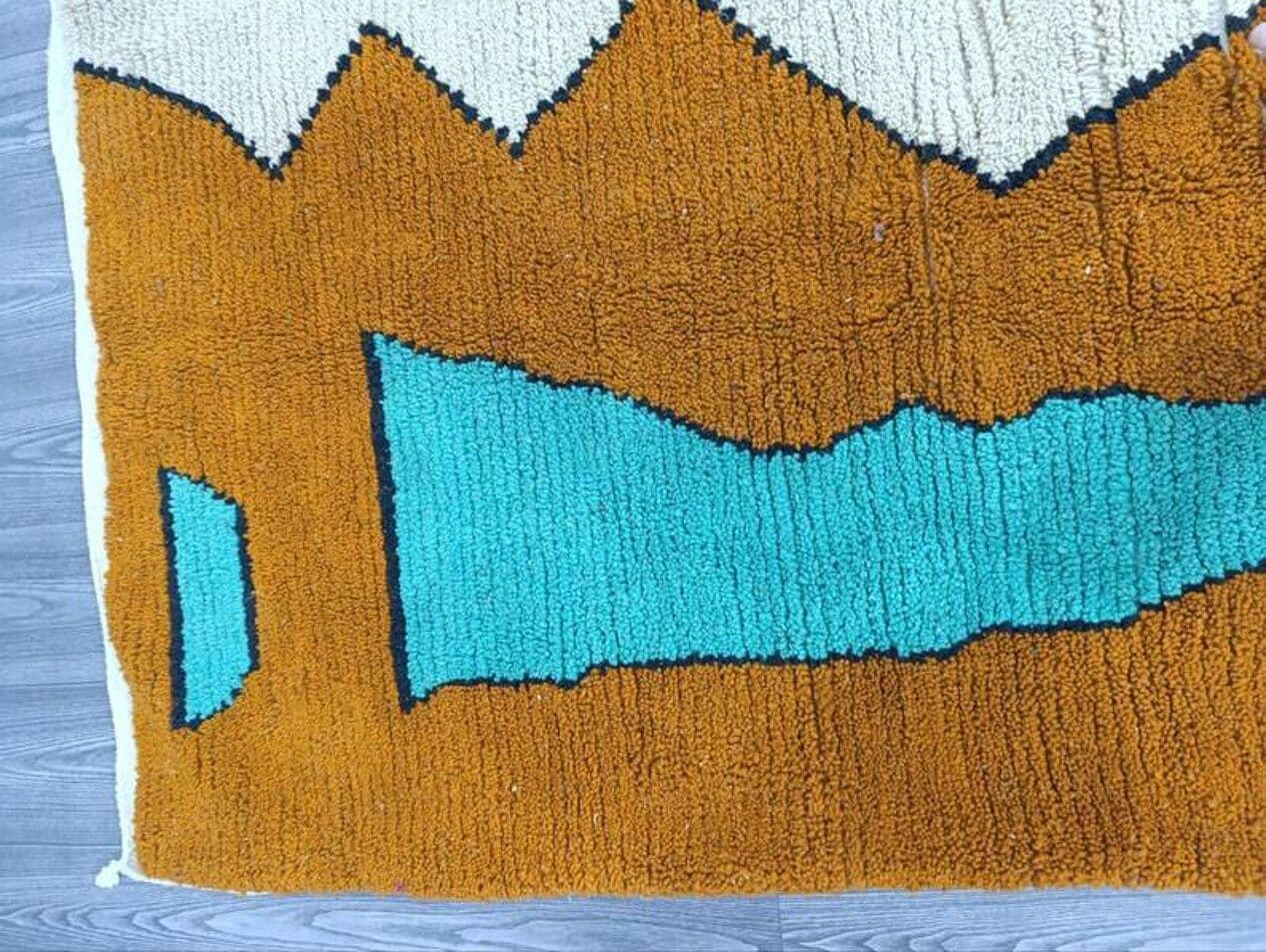 Ręcznie tkany dywan 140x260 cm, wełna, multikolor, Maroko - 199830