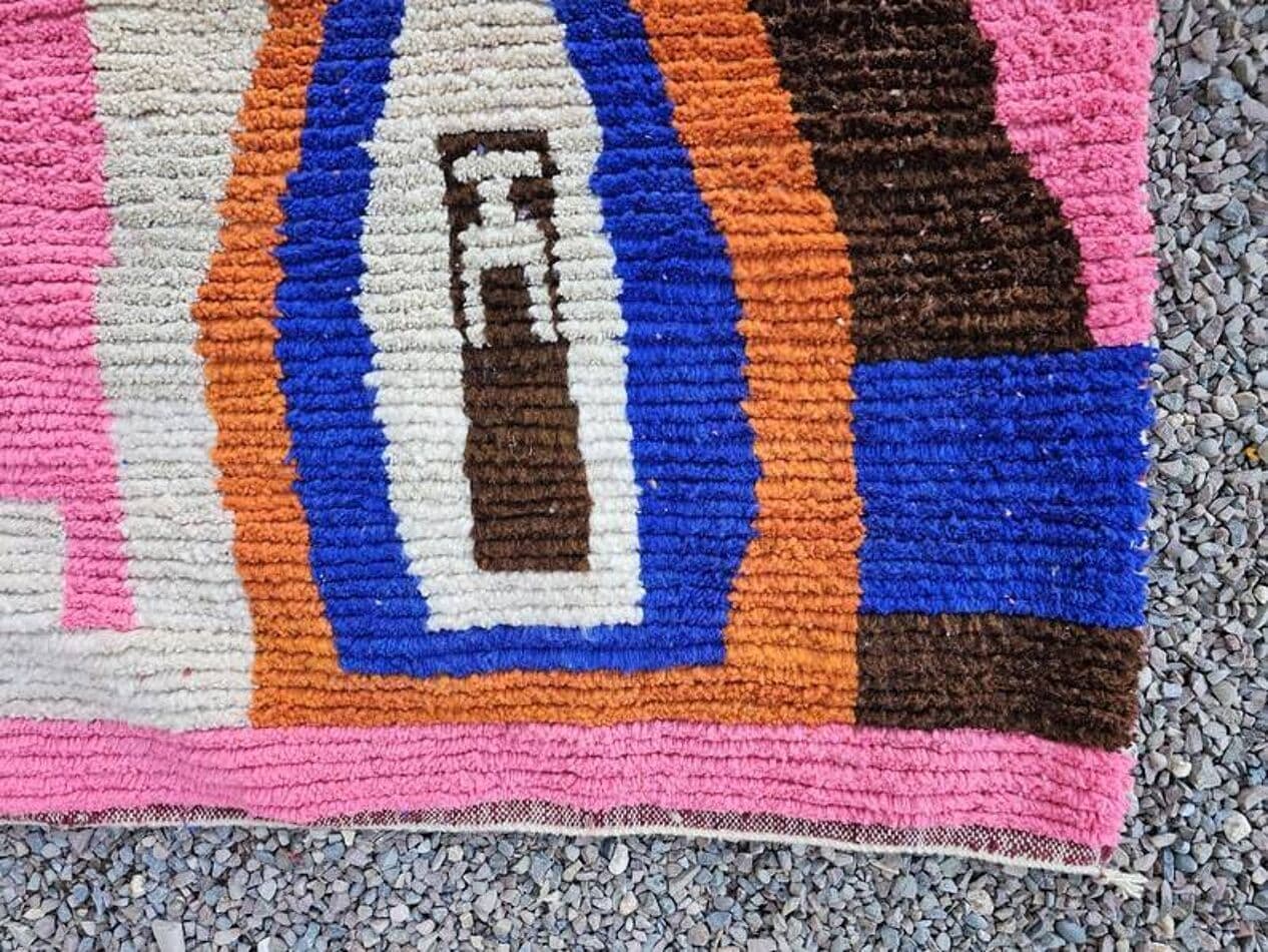 Ręcznie tkany dywan 150x250 cm, wełna, multikolor, Maroko - 199784