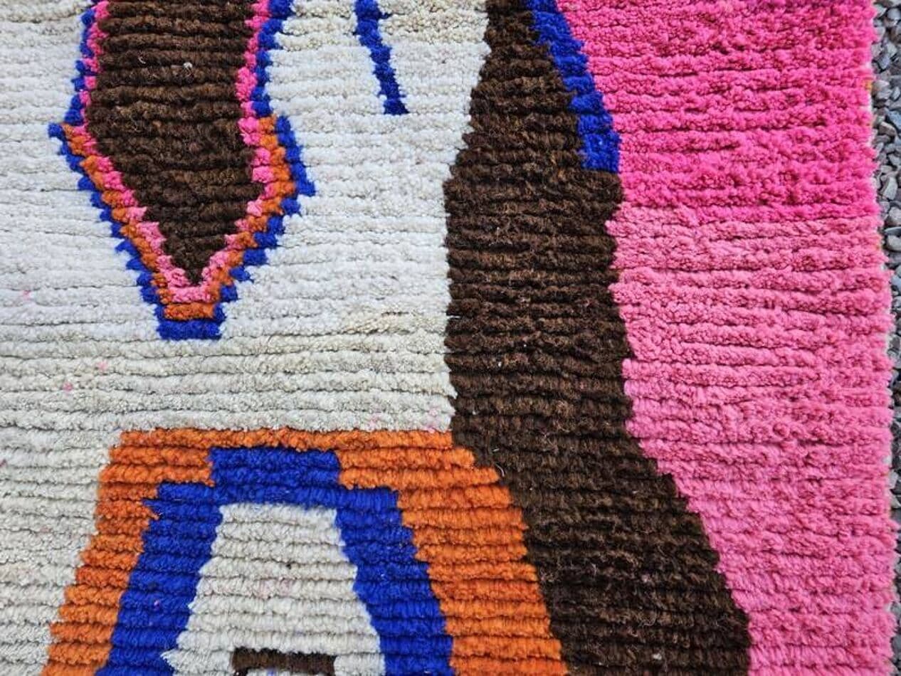 Ręcznie tkany dywan 150x250 cm, wełna, multikolor, Maroko - 199780