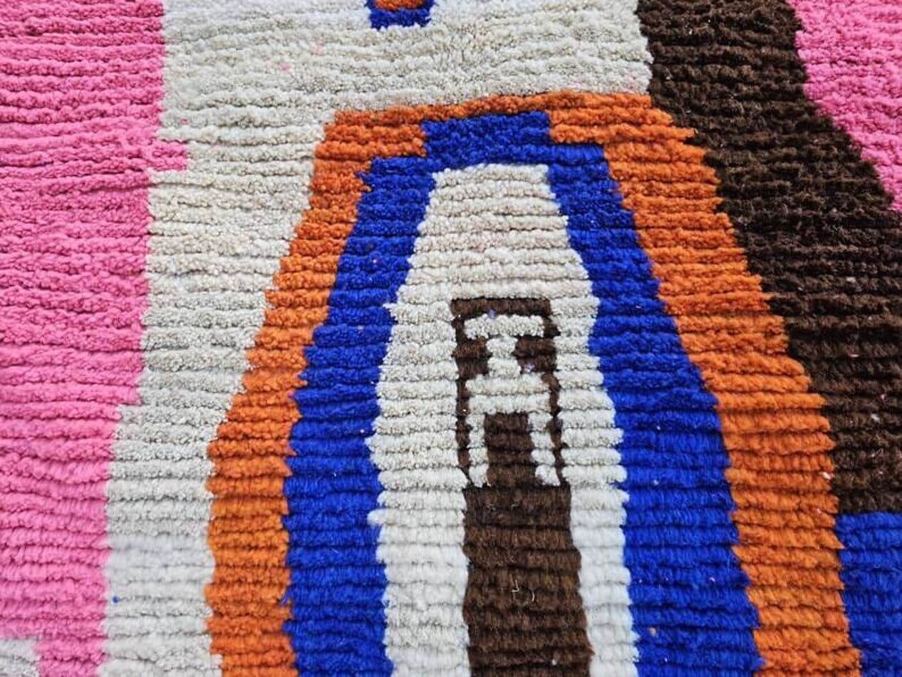 Ręcznie tkany dywan 150x250 cm, wełna, multikolor, Maroko - 199782