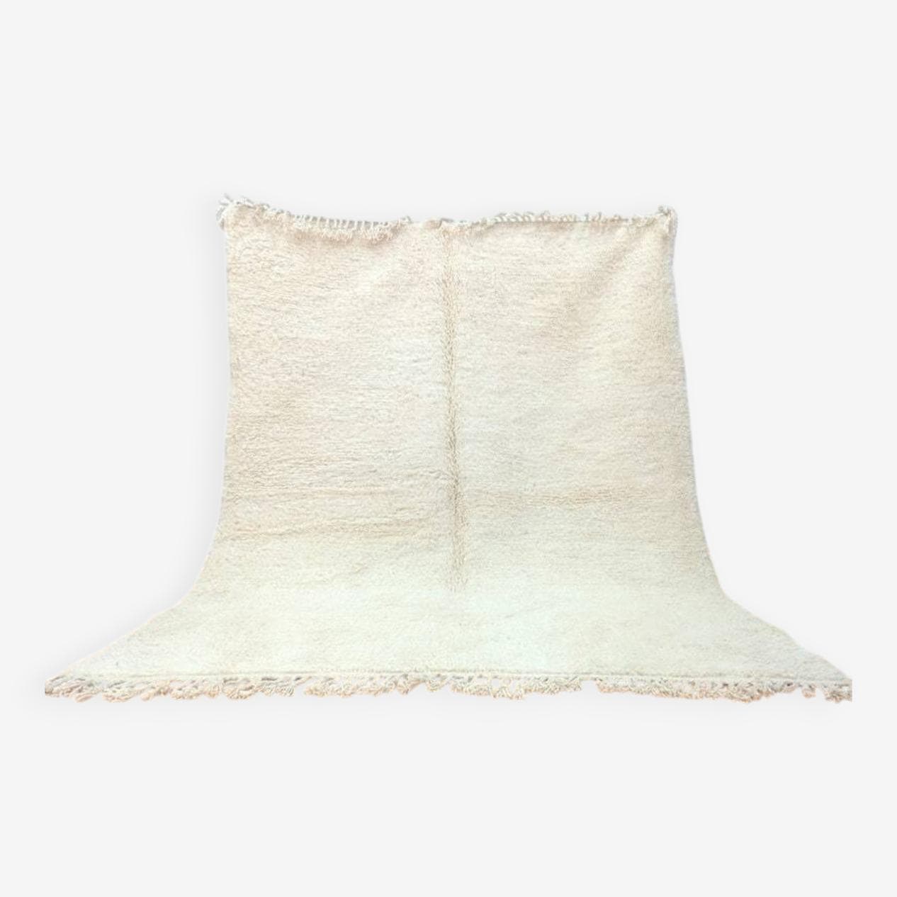 Handwoven rug 200x300 cm, wool, ivory, Morocco - 199743