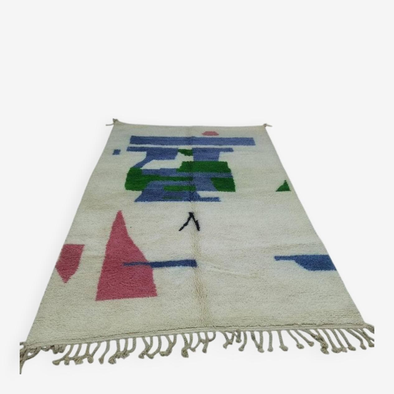 Ręcznie tkany dywan 150x250 cm, wełna, multikolor, Maroko - 199586